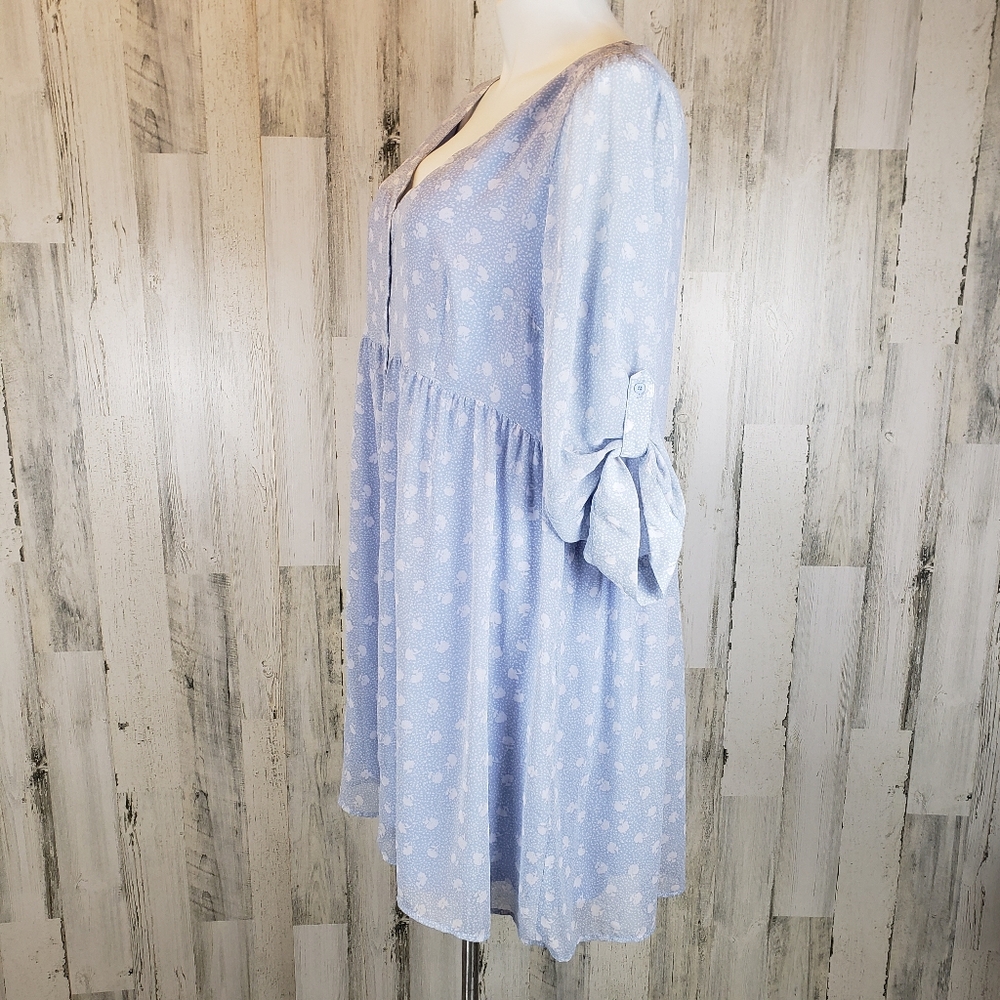 Torrid Blue Chiffon Babydoll Shirt Dress Sz 3X - Picture 2 of 6